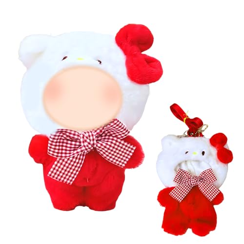Xerteam 17 cm Plüschpuppen Kleidung, Roter Overall, Kleidung für 17cm Plüschpuppe mit Roter Kätzchen Bodysuit + Katzenkopfschmuck, Geschenk für Jungen und Mädchen(Ohne Puppe) Xerteam 17 cm Plüschpuppen Kleidung, Roter Overall, Kleidung für 17cm Plüschpuppe mit Roter Kätzchen Bodysuit + Katzenkopfschmuck, Geschenk für Jungen und Mädchen(Ohne Puppe) von Xerteam