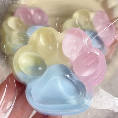 Cat Paw Anti Stress Ball, 2025 Neu Squeeze Spielzeug, Anti Stress Spielzeug Kawaii Stuff stressabbau Cat Paw, Sensory Toys katzenpfoten Squishy lustige Geschenke Squishy Toy mit Bällen Lustig (C) von Xevinas