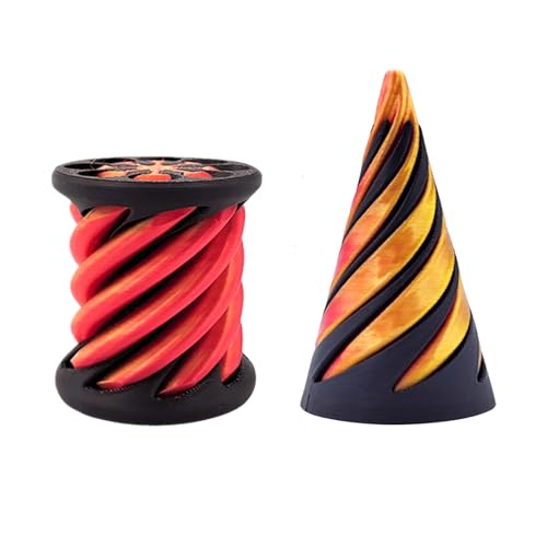 Unmögliche Pyramiden-Durchgangsskulptur | 3D Printed Spiral Cone Toy | Fidget Toys Anti Stress Spielzeug,Zappelspielzeug, Pyramidendekor, Heim- Und Schreibtischfiguren (A+B) von Xevinas