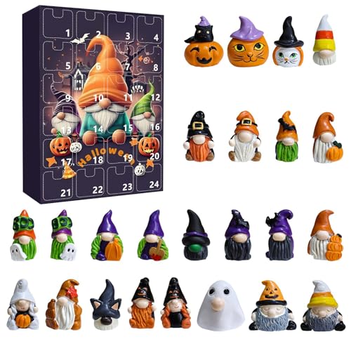 Xevinas Halloween Adventskalender 2024 | Halloween Zwerge Dekor Adventskalender | GNOME Adventskalender | Halloween Countdown Kalender Und 24 STK Puppenspielzeug Zum Sammeln (C) von Xevinas