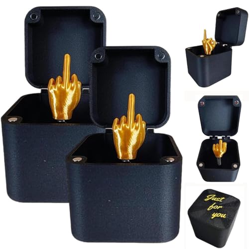 XiChiu Mittelfinger-Überraschungs-Geschenk-Box, Mittelfinger in einer Box, Mittelfinger-Überraschungsbox, Mittelfinger-Handstatue, lustiges Mittelfinger-Geschenk für Büro, Schreibtisch, von XiChiu