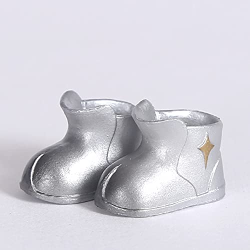 OB OB11 Größe OB Doll 11cm Körperschuhe Star Rain Boots 1/12 BJD Puppenschuhe für OB, GSC, Puppenzubehör (Silver) von XiDonDon