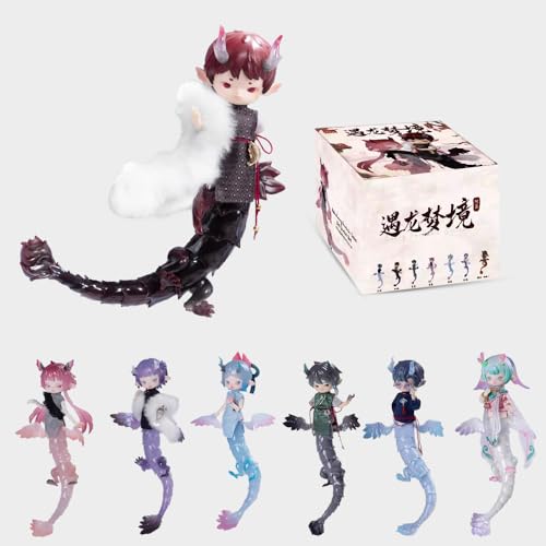 XiDonDon 1/12 Bjd-Puppen Penny Box Fantastische Drachenserie Ob11 Blindbox Mystery Box Spielzeug Süße Action-Anime-Figur Geschenk (Whole Set) von XiDonDon