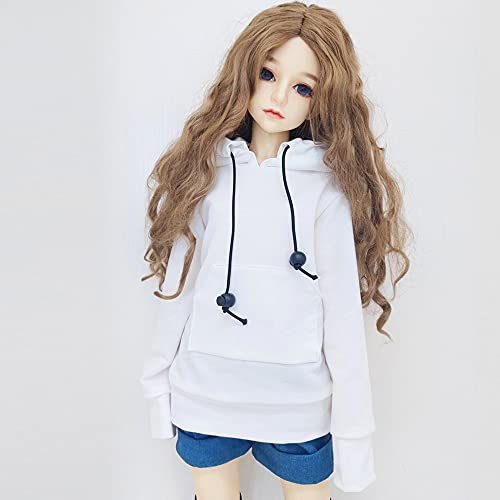 30CM / 45CM / 60CM Puppenkleidung 1/3 1/4 1/6 BJD Puppenzubehör BJD SD DIY Mode Hoodie Spielzeug Puppen Kleidung (White,1/4) von XiDonDon