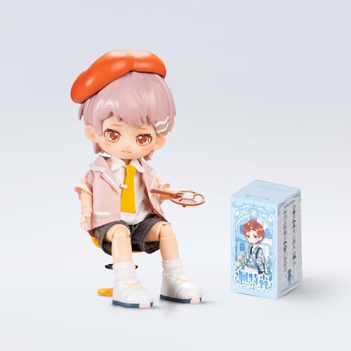 XiDonDon BJD Blindbox, männliche Klassenkameraden-Serie, 1/12 BJD-Puppen, Ob11, süße Actionfigur, Spielzeug, Kawaii-Anime-Figuren, Geschenk (Four Boxes) von XiDonDon