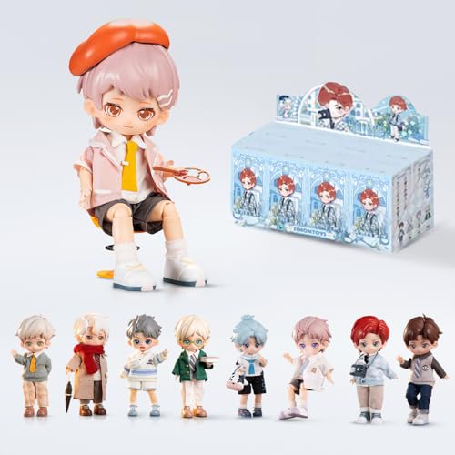 XiDonDon BJD Blindbox, männliche Klassenkameraden-Serie, 1/12 BJD-Puppen, Ob11, süße Actionfigur, Spielzeug, Kawaii-Anime-Figuren, Geschenk (Whole Set) von XiDonDon