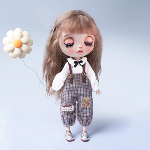 XiDonDon BJD Puppenkleidung, modisches Hemd, Overall für Blyth, Ymy, Licca, Azones, Ob24, Ob27, Puppenzubehör, Spielzeug, Kleidung (Set3) von XiDonDon