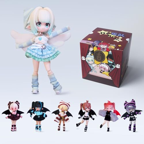 XiDonDon BJD-Puppe Actionfigur Band-Serie Blindbox-Figuren, Box-Spielzeug mit zufälligem Design, Sammelspielzeug-Set (Whole Set) von XiDonDon