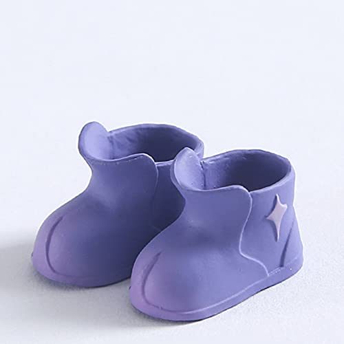 XiDonDon OB OB11 Größe OB Doll 11cm Körperschuhe Star Rain Boots 1/12 BJD Puppenschuhe für OB, GSC, Puppenzubehör (Purple) von XiDonDon