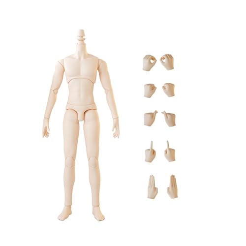 XiDonDon YMY23/YMY25 BJD Puppenkörper für SD-Puppen mit männlichen Gelenken Ob22,ob23,ob24 GSC Ersatzkörper mit Puppenzubehör (23 White1) von XiDonDon