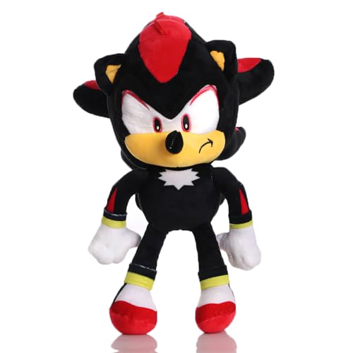 XiXiRan Sonic Plüschtier, Sonic The Hedgehog Plüschfigur, 37cm*22cm Sonic Plush Toy, Sonic Kuscheltier Schwarz, Sonic Tales Plüschtier, Sonic Kuscheltiere Schlafzimmer Dekoration Ornament von XiXiRan