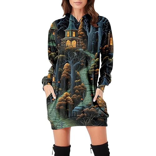 Xiangdanful Burgfräulein Kostüm Damen Vampir Mittelalter Kleid Horror Kleidung Hexenkostüm Punk Große Größen Pullover Cosplay Steampunk Faschingskostüme von Xiangdanful