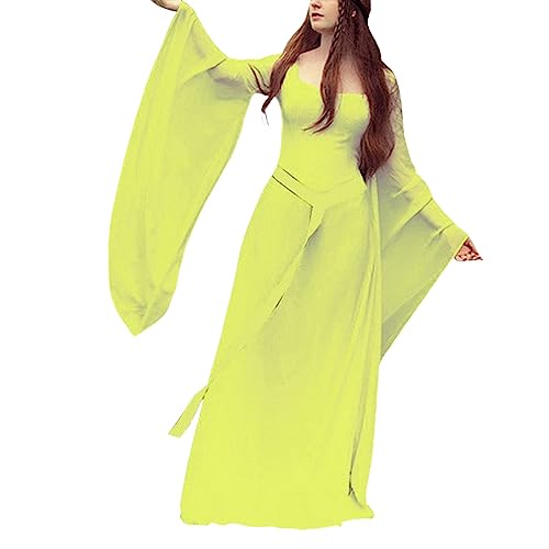 Xiangdanful Halloween Kostüm Damen Kleid Mittelalter Kleidung Renaissance Kostüme Viktorianisches Kurz Große Größen Hexenkostüm Cosplay Mittelalterkleid Set Kleider von Xiangdanful