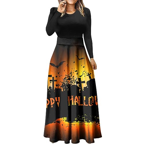 Xiangdanful Halloween Pullover Damen Kleid Mittelalter Gothic Dress Cosplay Kleidung Steampunk Hexenkostüm Kostüm Burgfräulein Faschingskostüme Punk Wikinger Große Größen von Xiangdanful