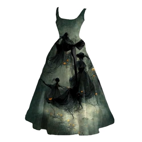 Xiangdanful Halloween Pullover Damen Kleid Mittelalter Nonnenkostüm Große Größen Steampunk Hexenkostüm Cosplay Gothic Punk Faschingskostüme Burgfräulein Kleidung Wikinger Vampir Kostüm Partykleider von Xiangdanful