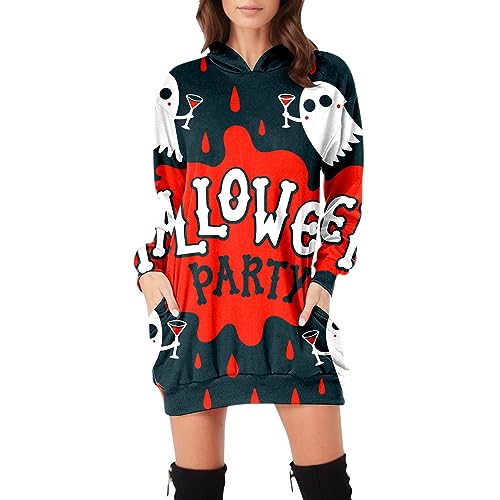 Xiangdanful Mittelalter Kleidung Damen Kleid Gothic Dress Horror Faschingskostüme Steampunk Burgfräulein Punk Pullover Vampir Goth Halloween Kostüm Große Größen Hexenkostüm von Xiangdanful