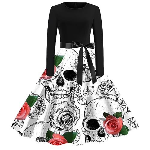 Xiangdanful Mittelalter Kostüm Damen Halloween Herren Gothic Dress Goth Kleidung Vampir Horror Faschingskostüme Kleid Hexenkostüm Punk Burgfräulein Pullover von Xiangdanful