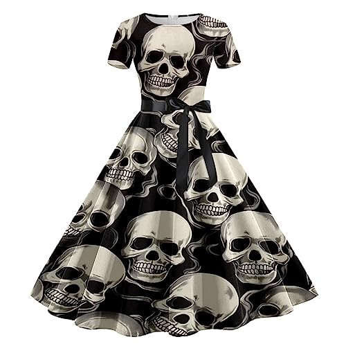 Xiangdanful Punk Kleidung Damen Mittelalter Kostüm Vampir Pullover Steampunk Kleid Horror Goth Cosplay Gothic Faschingskostüme Halloween Hexenkostüm von Xiangdanful