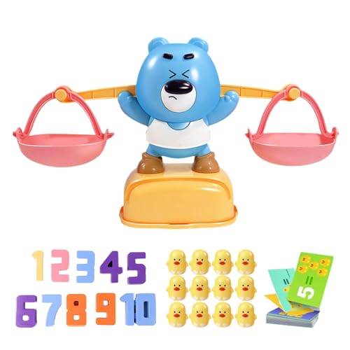 Xianghaoshun Balance-Zählspielzeug, Bären-Balance-Mathe-Spiel - Cartoon 12 Enten Lustiges Bären-Balance-Mathe-Spiel,Lernspielzeug zum Zählen, Zahlenzählspielzeug für und Mädchen ab 3 Jahren von Xianghaoshun