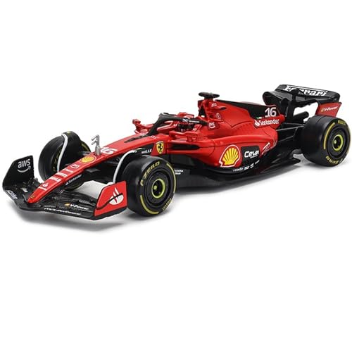 Xiangtat 1/18 Bburago 1:43 F1 2023 SF23 16# Charles Leclerc Scuderia Ferrari SF23 55# Carlos Sainz Legierung Auto Druckguss Auto Modell Sammlung Geschenk (1/18 SF23 16#) von Xiangtat