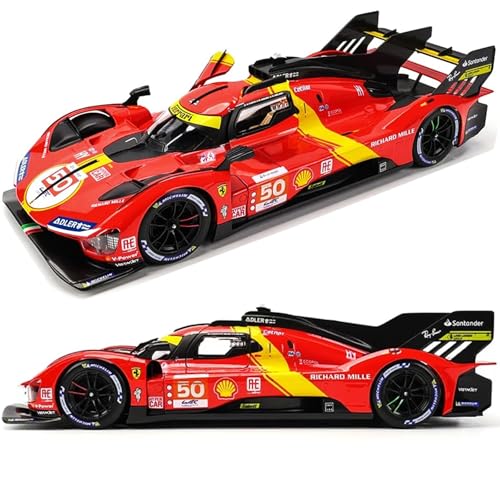 Xiangtat 1/18 F-errari 499P 50# Rennwagen Le Mans Champion Legierung Luxusfahrzeug Auto Druckguss Modell Erwachsene (1/18 499p 50#) von Xiangtat