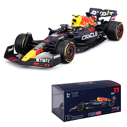 Xiangtat Bburago 1:43 New 2022 F1 Red Bull Racing RB18 11# Sergio Perez Special Paint Formula One Alloy Super Toy Car Model (RB18 No. #11 W/Helmet) von Xiangtat