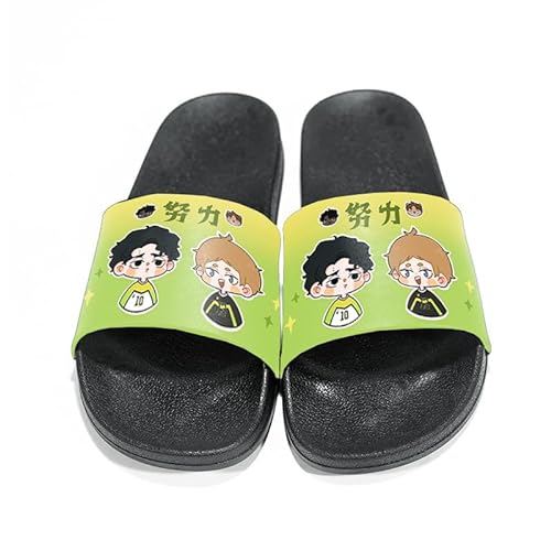 Xianyuee Anime Schuhe Haikyuu Slippers Men Women, Non-Slip Bathroom Shower Slide Sandals Pool Indoor Outdoor Slippers, Anime Schuhe Cosplay Haikyuu Merch von Xianyuee