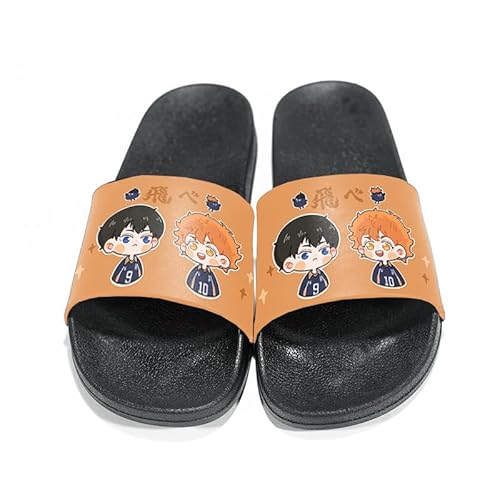 Xianyuee Anime Schuhe Haikyuu Slippers Men Women, Non-Slip Bathroom Shower Slide Sandals Pool Indoor Outdoor Slippers, Anime Schuhe Cosplay Haikyuu Merch von Xianyuee