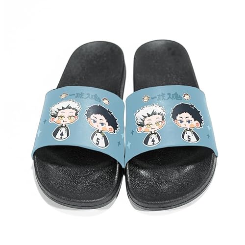 Xianyuee Anime Schuhe Haikyuu Slippers Men Women, Non-Slip Bathroom Shower Slide Sandals Pool Indoor Outdoor Slippers, Anime Schuhe Cosplay Haikyuu Merch von Xianyuee