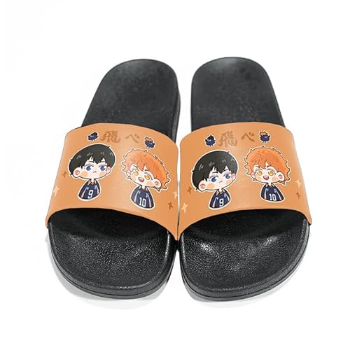 Xianyuee Anime Schuhe Haikyuu Slippers Men Women, Non-Slip Bathroom Shower Slide Sandals Pool Indoor Outdoor Slippers, Anime Schuhe Cosplay Haikyuu Merch von Xianyuee