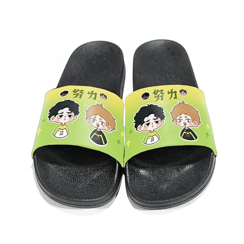 Xianyuee Anime Schuhe Haikyuu Slippers Men Women, Non-Slip Bathroom Shower Slide Sandals Pool Indoor Outdoor Slippers, Anime Schuhe Cosplay Haikyuu Merch von Xianyuee