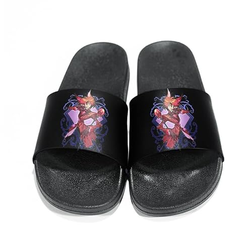 Xianyuee Anime Schuhe Hazbin Hotel Slippers Men Women, Alastor/Angel Dust/Charlie Printed Shoes, Non-Slip Bathroom Shower Slide Sandals Pool Indoor Outdoor Slippers von Xianyuee