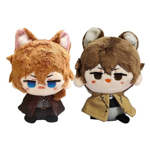 Xianyuee Bungo Stray Dogs Plush Dazai/Chuuya/Atsushi/Ranpo Figur Soft Stuffed Pendant Bag Backpcak Keychain Decoration Collectibles 12CM von Xianyuee