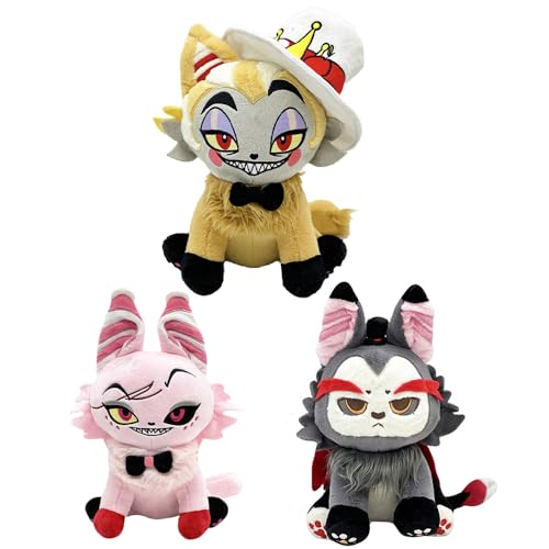 Xianyuee Hazbin Hotel Plush Angel Dust/Lucifer, Hazbin Hotel Figur Soft Stuffed Sofa Cushion Pillow Home Decoration Geschenk von Xianyuee