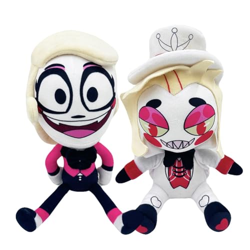 Xianyuee Hazbin Hotel Plush Angel Dust/Lucifer/Charlie/Vox, Hazbin Hotel Figur Soft Stuffed 20-30CM Kissen Sofa Zimmer Home Dekoration Ornamente von Xianyuee