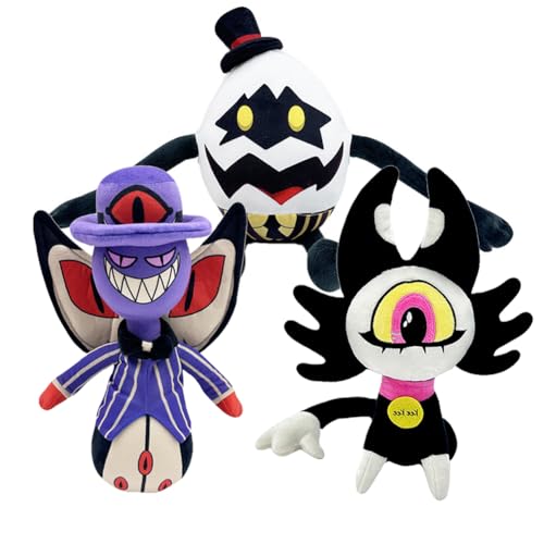 Xianyuee Hazbin Hotel Plush Angel Dust/Lucifer/Charlie/Vox, Hazbin Hotel Figur Soft Stuffed 20-30CM Kissen Sofa Zimmer Home Dekoration Ornamente von Xianyuee