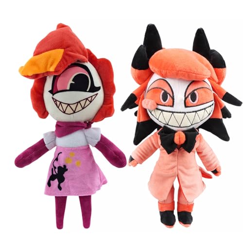 Xianyuee Hazbin Hotel Plush Angel Dust/Lucifer/Charlie/Vox, Hazbin Hotel Figur Soft Stuffed 20-30CM Kissen Sofa Zimmer Home Dekoration Ornamente von Xianyuee