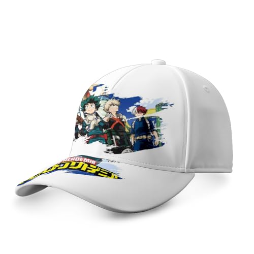 Xianyuee MHA Cap Midoriya Izuku/Bakugou Katsuki/Todoroki Shouto Cosplay Anime Baseballmützen Cosplay Hat Zubehör Kappen Verstellbar Casual von Xianyuee