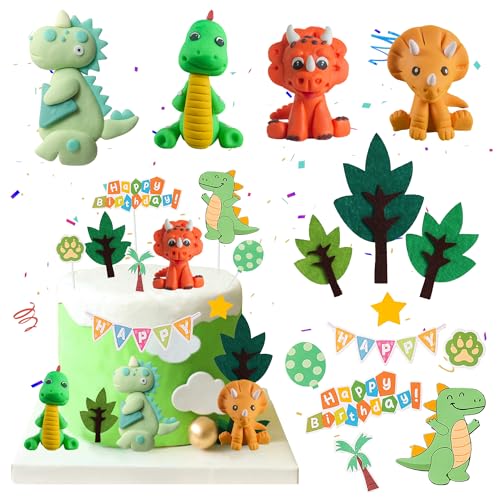 Xietaea Dino Tortendeko Geburtstag Deko - 10 Stück Dino Cake Topper für Kindergeburtstag, Dschungel Tier Thema Party Deko, Dinosaurier Geburtstag Kuchen Dekoration für Mädchen und Jungen Xietaea Dino Tortendeko Geburtstag Deko - 10 Stück Dino Cake Topper für Kindergeburtstag, Dschungel Tier Thema Party Deko, Dinosaurier Geburtstag Kuchen Dekoration für Mädchen und Jungen von Xietaea