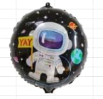 Weltraum Kindergeburtstag Deko 5 Jahre - 12 Stück Weltall Ballons Set mit Astronaut Rakete UFO Zahl Folienballons, Space Luftballons Geburtstag Dekoration für Kinder Junge von Xietaea