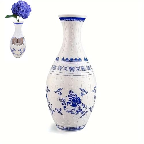 3D-Puzzle-Vase, einzigartige Blumenvase, von Hand zusammengesetzte künstlerische Vase, kreative DIY-3D-Puzzle-Vase for Erwachsene for Blumenarrangement und Heimdekoration, 160pcs von Xifyjus