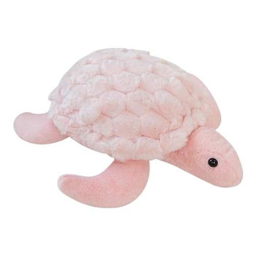 Weiche Plüsch-Meeresschildkröte, Kuscheltier Schildkröte, Plüschschildkröte, Kuscheltier Schildkröte, Meeresschildkröte als Plüsch mit Kissenzubehör, süßes Schildkröten-Plüschkissen(Farbe:Pink11in) von Xifyjus
