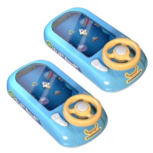 Xifyjus Rennauto-Babyspielzeug, Musik-Lenkrad-Spielzeug for Jungen von 4–6 Jahren, Kinder-Rennspielzeug, Autorennspiele, Rennauto-Spielzeug, Kleinkinder-simuliertes Rennauto-Fahrspiel(Blue*2) von Xifyjus