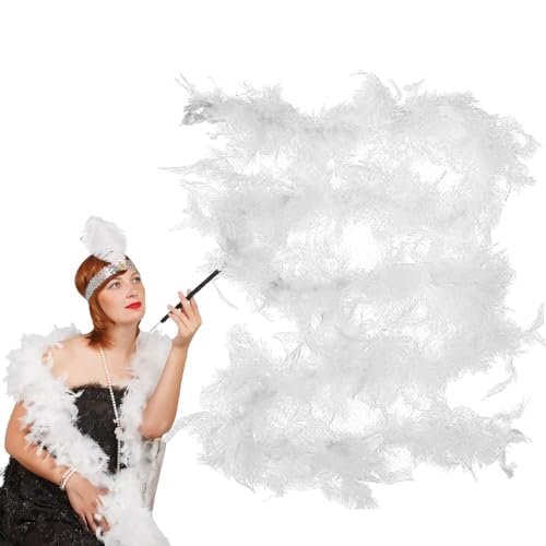 Federboa, 2 Meter Lange Federboas Für Frauen Zum Basteln, Mehrfarbige Künstliche Federboa, Feather Boas Dekorieren Kostümzubehör Für Junggesellinnenabschiede, Karneval, Halloween von Xijobido