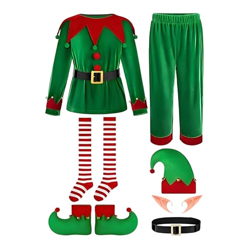 Xijobido Kinder Weihnachtskostüme,Elfenkostüm für den Heiligabend | Rollenspiel Kostüm Für Zu Weihnachten Für Themenparty Theateraufführung Und Fotoshooting Xijobido Kinder Weihnachtskostüme,Elfenkostüm für den Heiligabend | Rollenspiel Kostüm Für Zu Weihnachten Für Themenparty Theateraufführung Und Fotoshooting von Xijobido