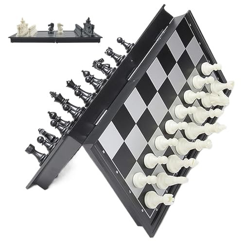 Xijobido Reiseschachspiel - Schachspiel Für Kinder Magnetisch,Klappbar Mit Dame Lernspiel Für Kinder Anfänger Camping Zuhause Outdoor Spiel Xijobido Reiseschachspiel - Schachspiel Für Kinder Magnetisch,Klappbar Mit Dame Lernspiel Für Kinder Anfänger Camping Zuhause Outdoor Spiel von Xijobido