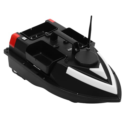 Xilinjyao Angelköderboot mit GPS-Positionierung, Futterboot, RC-Boot, Angelboote, 5200-mAh-Akku, Doppelmotoren, LED-Lichtleiste, geeignet für Seen und Stauseen von Xilinjyao