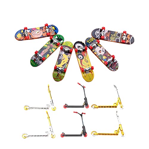 Ximan Finger Skateboards, 6 Fingerspielzeug, Fingerspielzeug mit 6 Stück, Spielzeug für die Finger, Skateboard, Fingerspitzenbewegung von Ximan