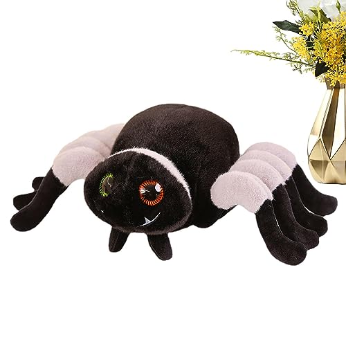 Ximan Spinne, Tierpuppe mit Spinne, realistisch, niedlich, Fuzzy Cuddly Animals Spider, Spielzeug für Kinder und Erwachsene, Autokissen, Heimdekoration, Geschenk von Ximan