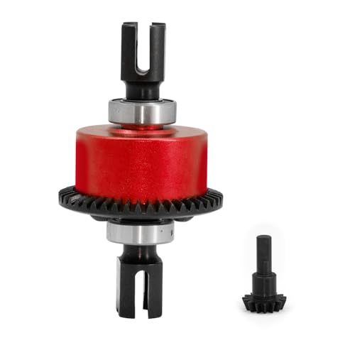 XinGeeek Montiertes Differential, verbessertes Teil, vorne und hinten, universelles Differential für ARRMA 1/7 Infraction/Limitless 1/8 Typhon 6S RC (rot) von XinGeeek